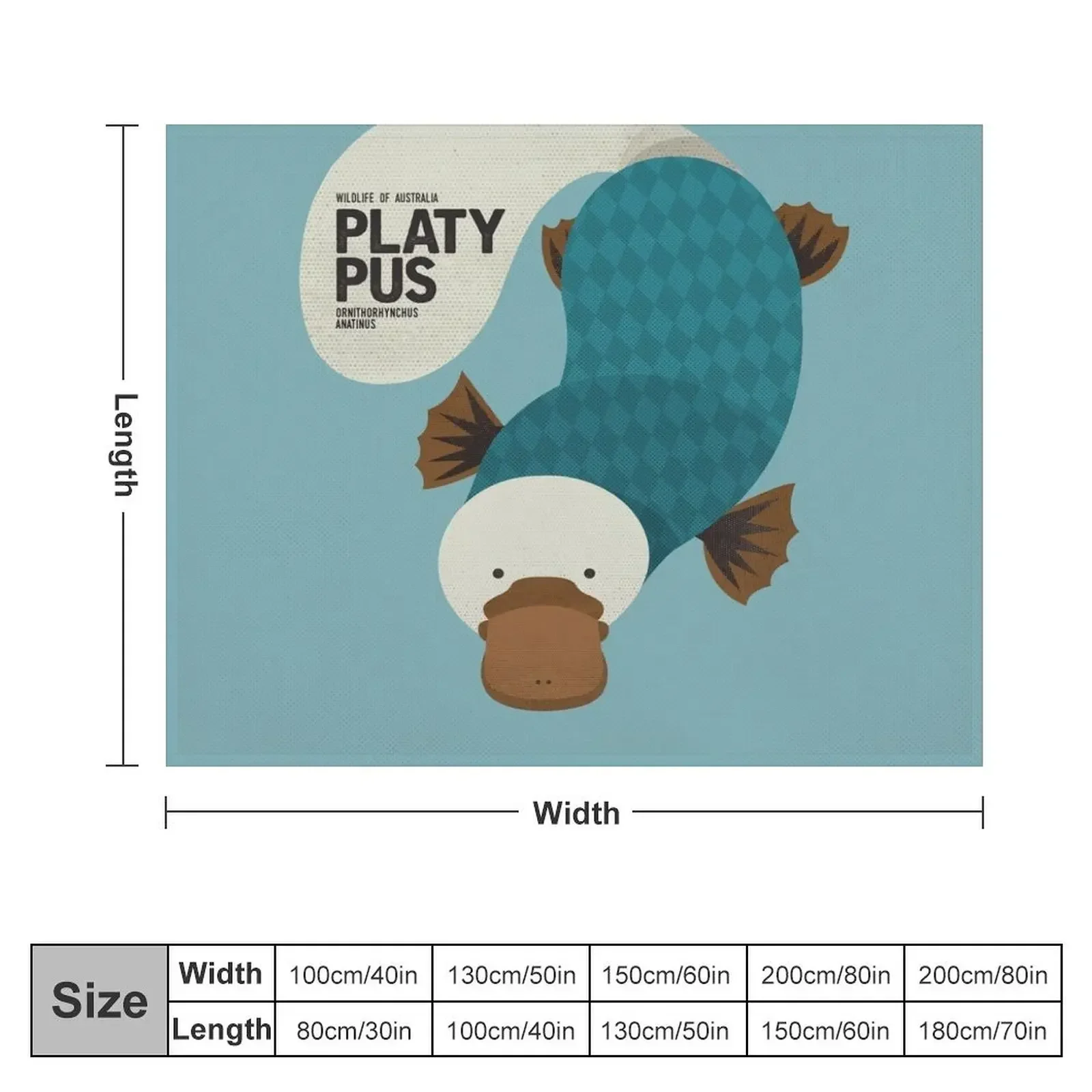 Retro Platypus Throw Blanket Decorative Sofa Luxury Thicken Bed linens Blankets