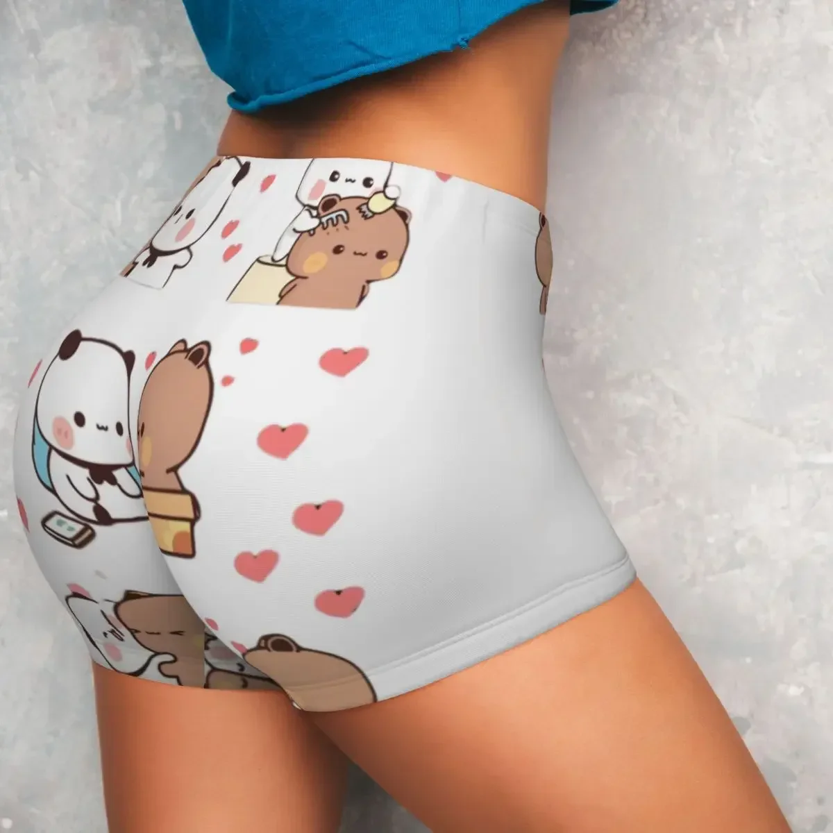 Bubu Dudu 러브 스토리 러닝 체육관 반바지 여성 복숭아와 고마 운동 운동 요가 반바지 세련된 타이트하고 섹시한 반바지