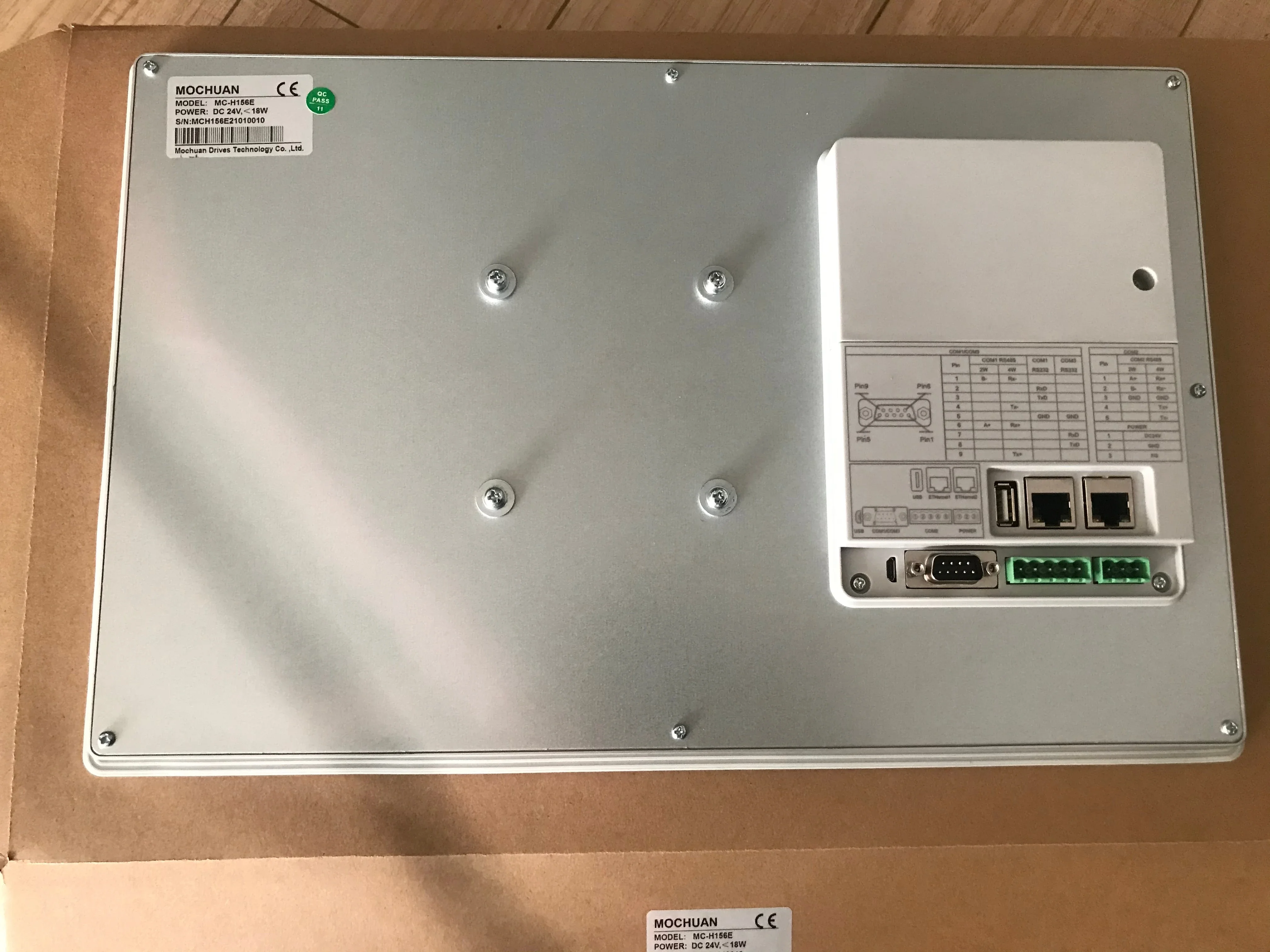 rs485 tft ethernet 15.6 inch hmi com plc with rs422