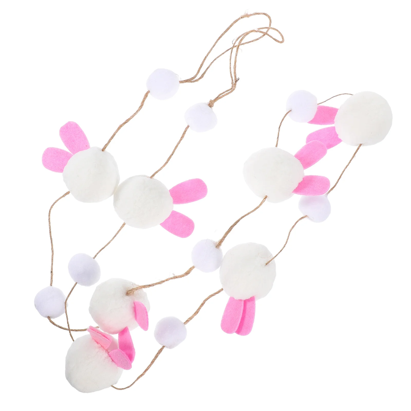 

Easter Banner Rabbit Hanging Decoration Wool Felt Easter Party Bunting Garland Home Indoor Outdoor Festival Decor