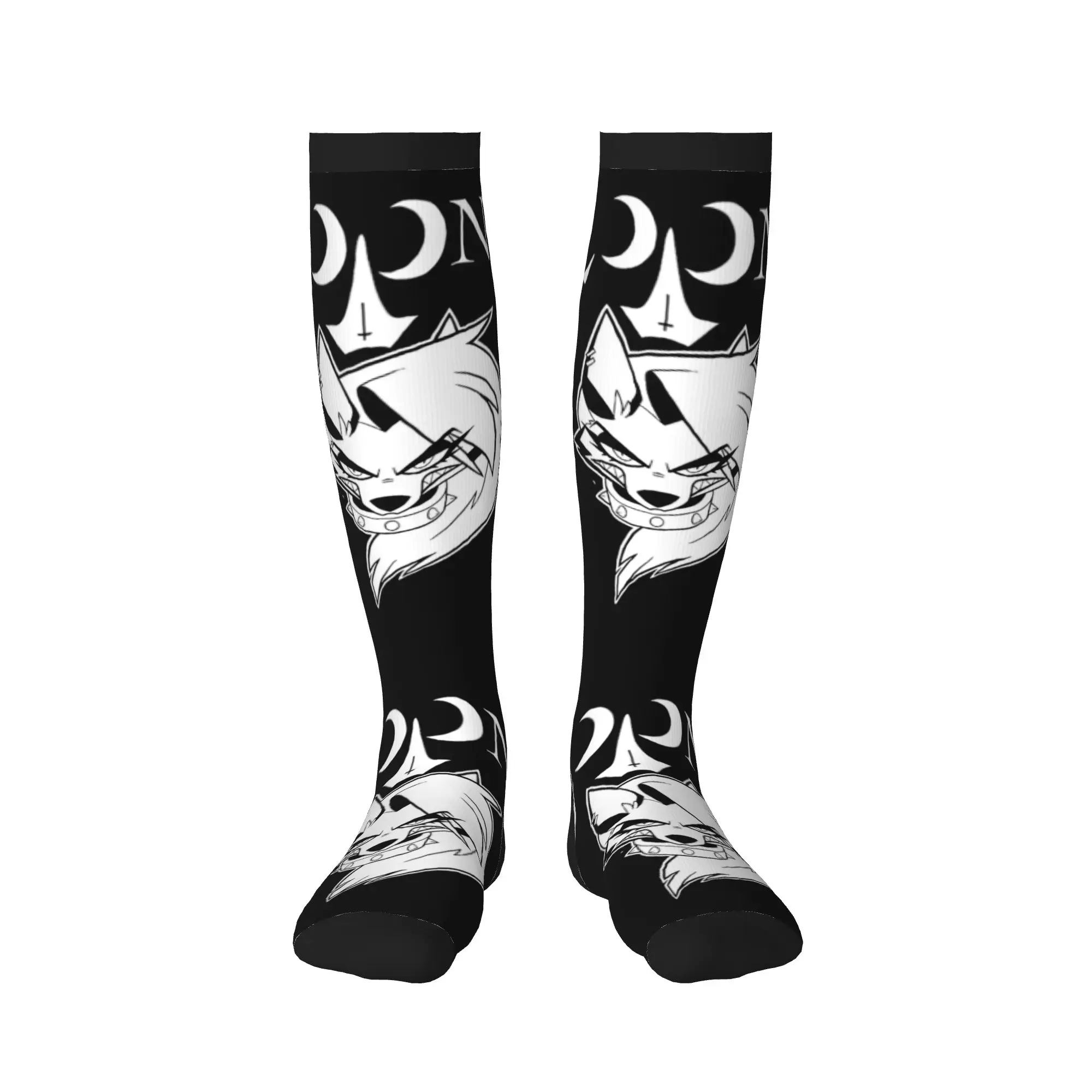 Loona Helluva Boss Mens Sports Compression Socks Unisex Cute Animated Musical Film Spring Summer Autumn Winter Dress Socks view 2