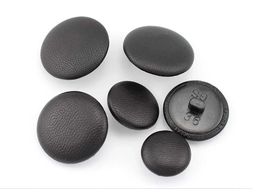 13mm-34mm High-end Sweaters Leather Coats Coats Sofa Buttons Black Brown Cloth Decorative Buttons 50pcs/bag