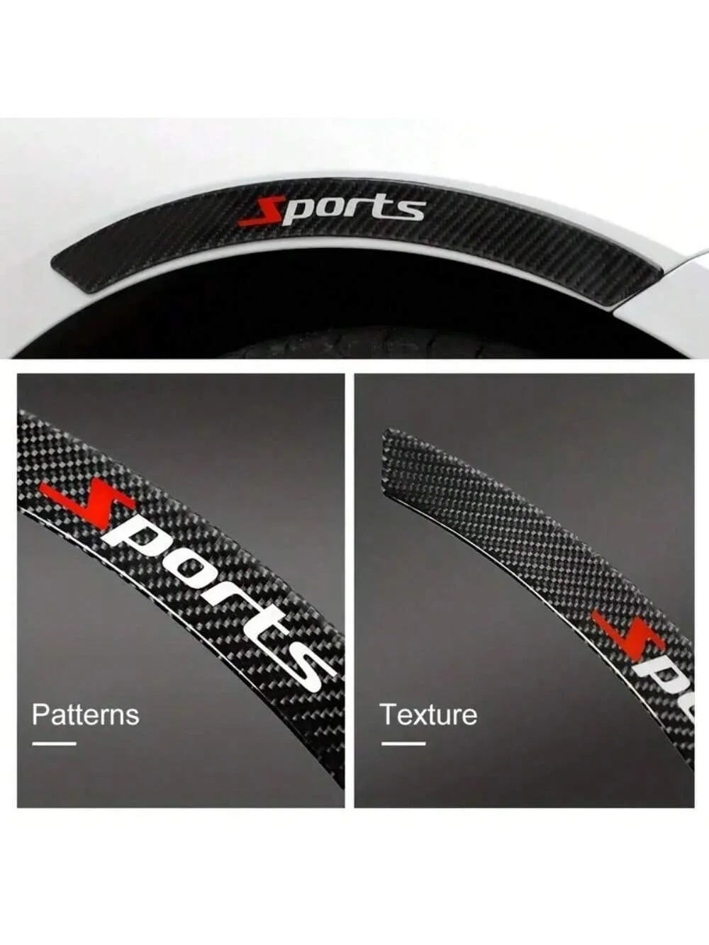 عجلة الحاجب المضادة للتصادم شرائط ملصق مزخرفة عام تعديل ألياف الكربون شرائط الزخرفية المضادة للخدش ملصق ل