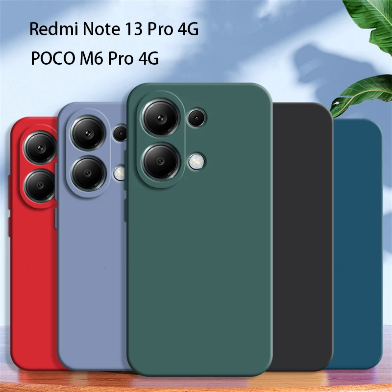 Pour Xiaomi Redmi Note 13 Pro 4G étui Xiaomi POCO M6 Pro 4G couverture originale TPU Anti chute liquide Silia couverture de téléphone