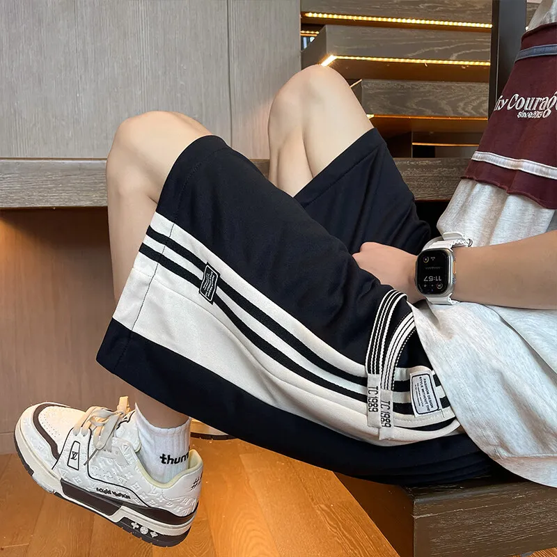 

Новинка 2023 года, летние мужские шорты, короткие брюки на шнурке, летние брюки, уличная одежда, свободные спортивные штаны