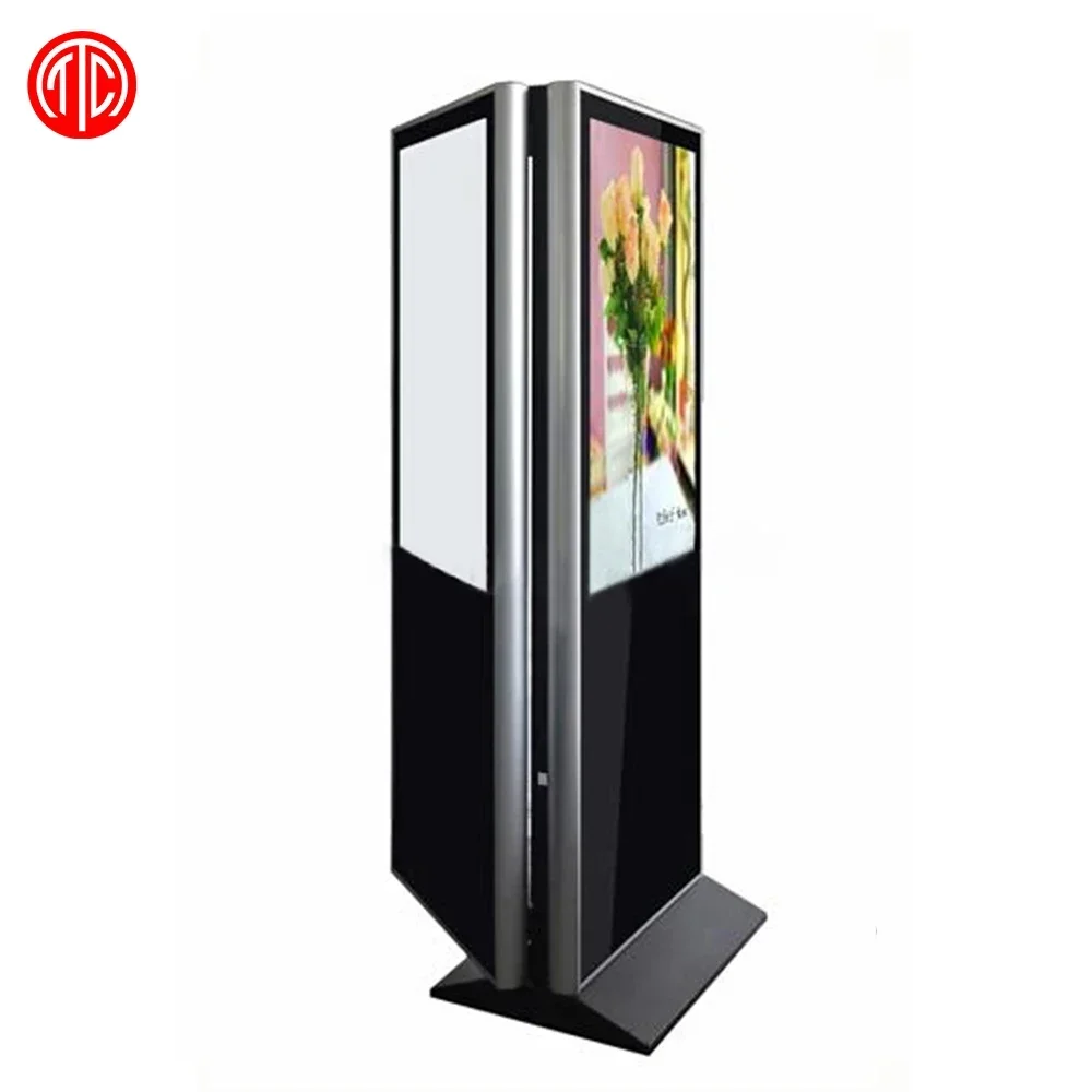 Double Face Floor Stand Digital Kiosk Double Sided Touch Screen Panel Double Screen Digital Signage Lcd Display