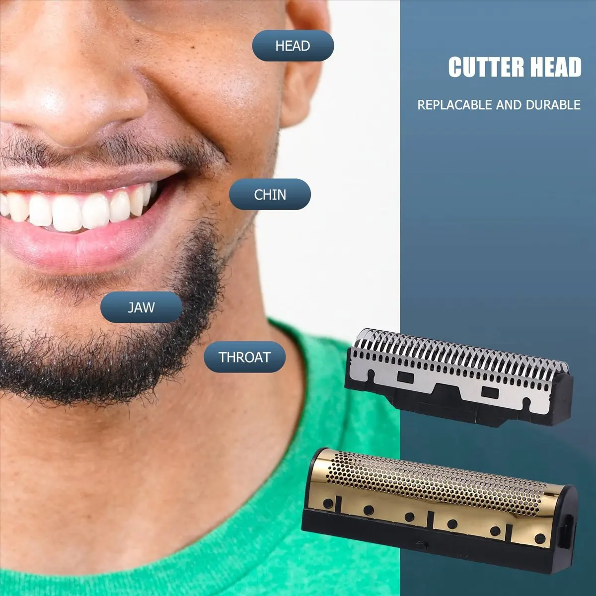 T83C شفرات ماكينة حلاقة كهربائية جديدة شبكة سكين من رقائق ذهبية ورأس قاطع مناسبة لعائمة KM-2026 KM-2028