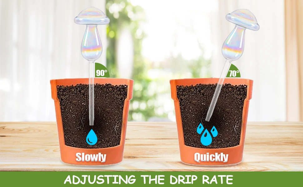 

4piece Mushroom Self Watering Spikes ple And Fashionable Even Water Distribution Mushroom Shape