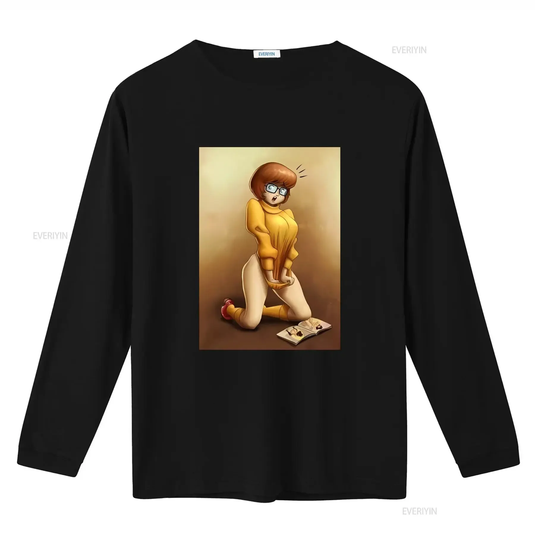 NAUGHTY VELMA T SHIRT DINKLEY FUNNY MENS WOMENS CARTOON PRINTED TEE vintage Washed Unisex Comfortable graphic Versatile
