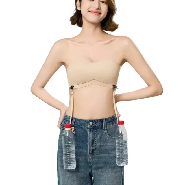

KUCLUT Underwear Anti-slip Anti-light Without Trace Gathering Without Steel Ring Halter Neck Beautiful Back Invisible Bra