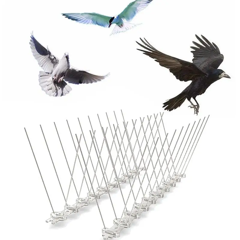 1Set Anti Pigeon Nail Bird Bird Repellent 25cm Stainless Steel Spike Strip Garden Supplies