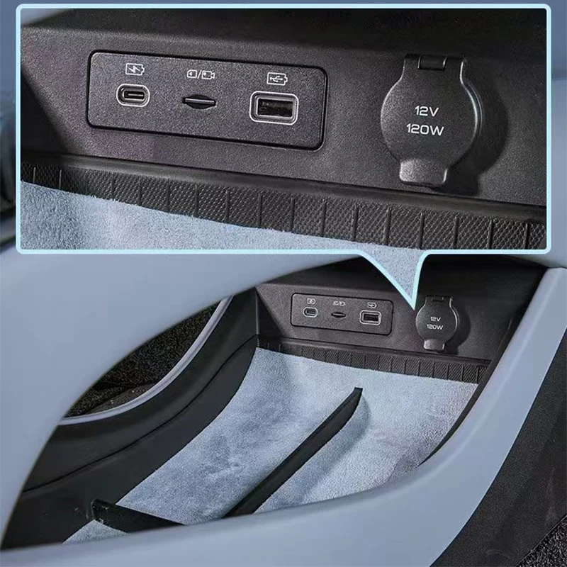 For BYD Seal 2023 2024 Central control lower storage box armrest box partition layer storage box interior modification image 3