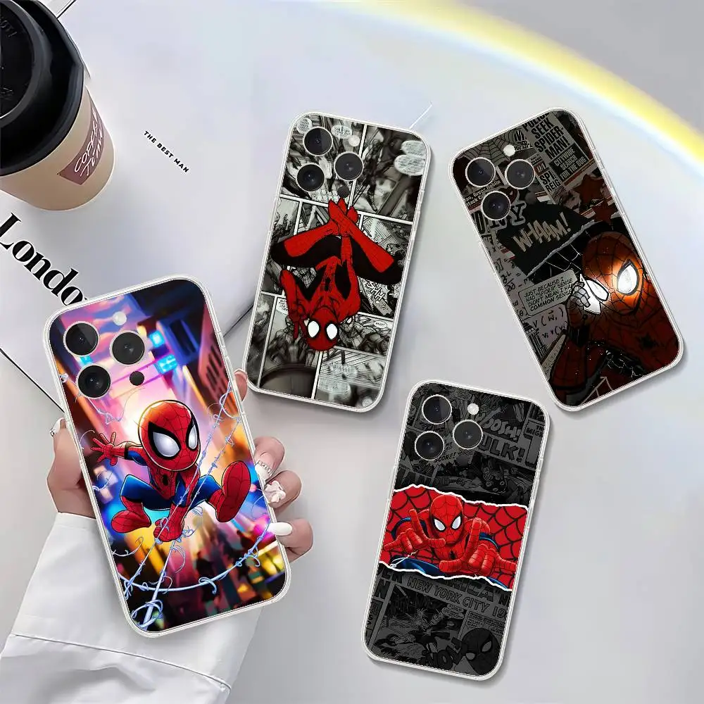Cool-S-Spider-M-ManS Klassische Handyhülle für iPhone 17 16 15 11 13 14 Pro Max 7 8 Plus X Xr Xs Max 16pro 12mini Transparente Abdeckung