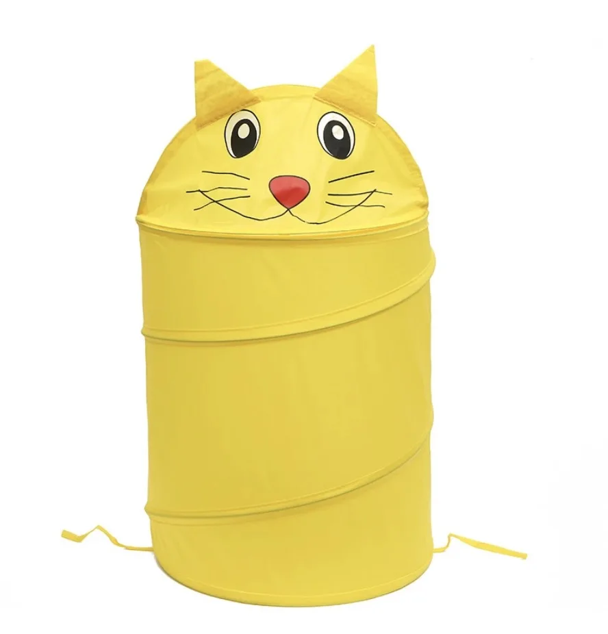 Cartoon Cute Animal Storage Bucket Folding Cylinder Laundry Basket Toy Box Organizer Storage Bag