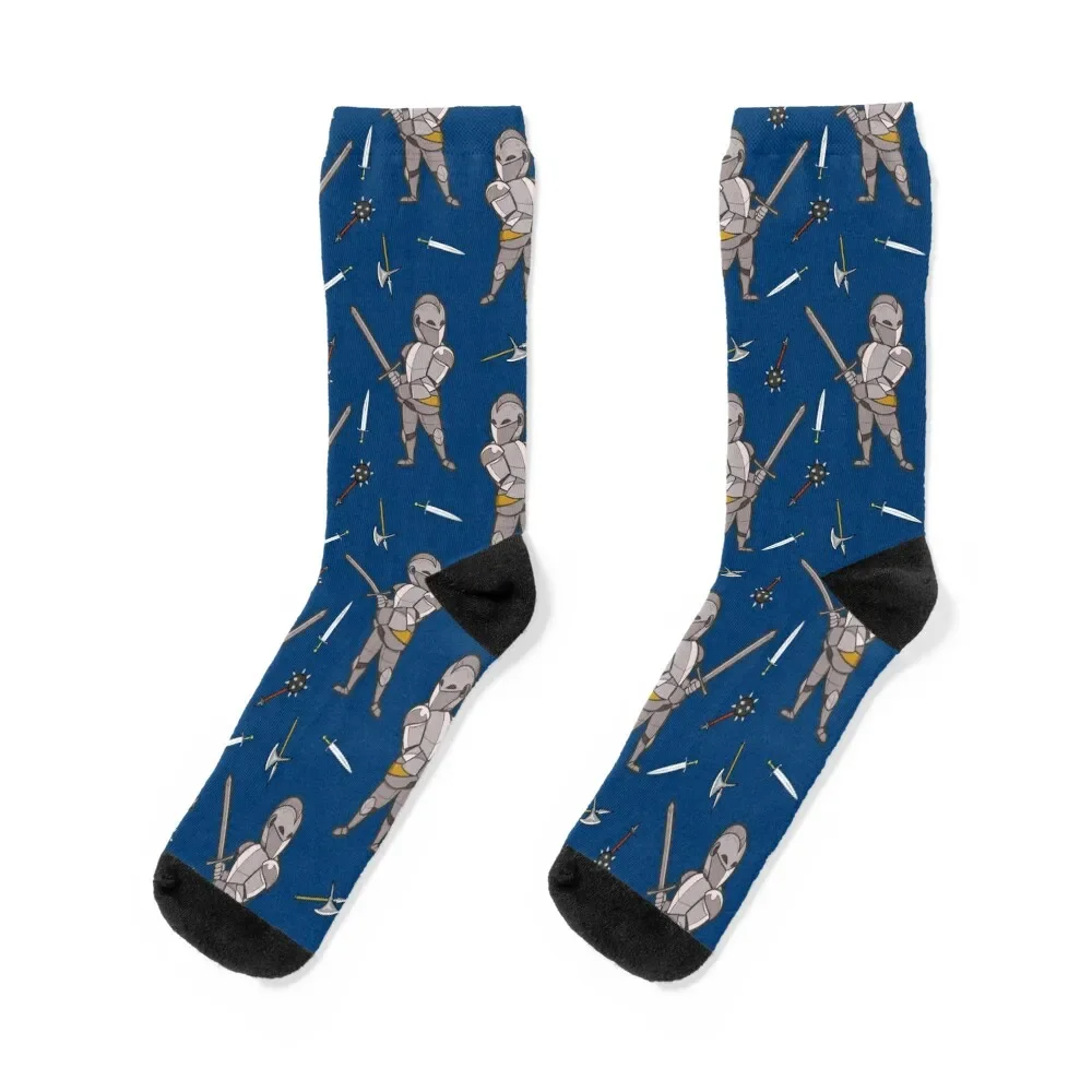 

Knight Pattern Socks christmas stocking professional running anti slip football golf Socks For Girls Men's