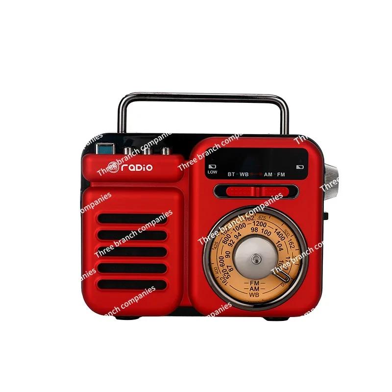 

New Retro Radio Small Speaker Outdoor Emergency Hand Crank Power Generation Solar Portable Bluetooth Speaker