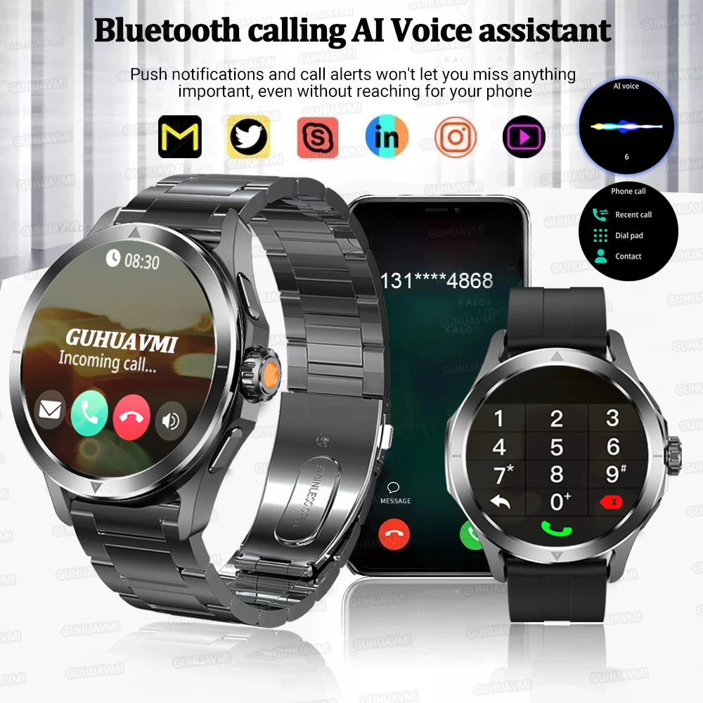 New Upgrade S4 Ultra Outdoor Sports Smart Watch Men 1.53 inch AMOLED NFC GPS Compass Heart rate Waterproof BT Call Smartwatch
