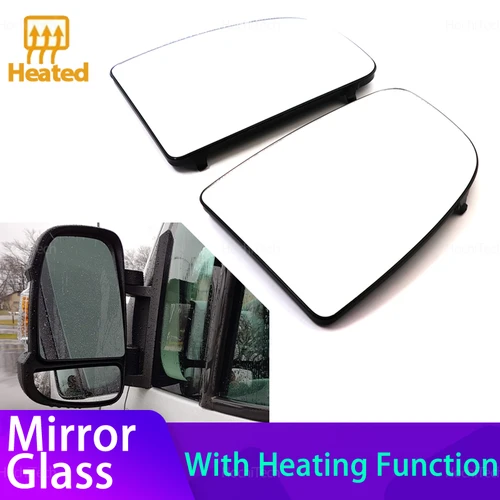 Espejo retrovisor de cristal para puerta, accesorio para Peugeot Boxer Manager, Citroen Relay Jumper con calefacción