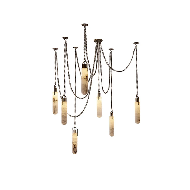 Imagem -03 - Dimmable Led Lâmpadas Penduradas para Sala de Dinning Marble Design Gold Chrome Chandelier Suspensão Luminária 2024