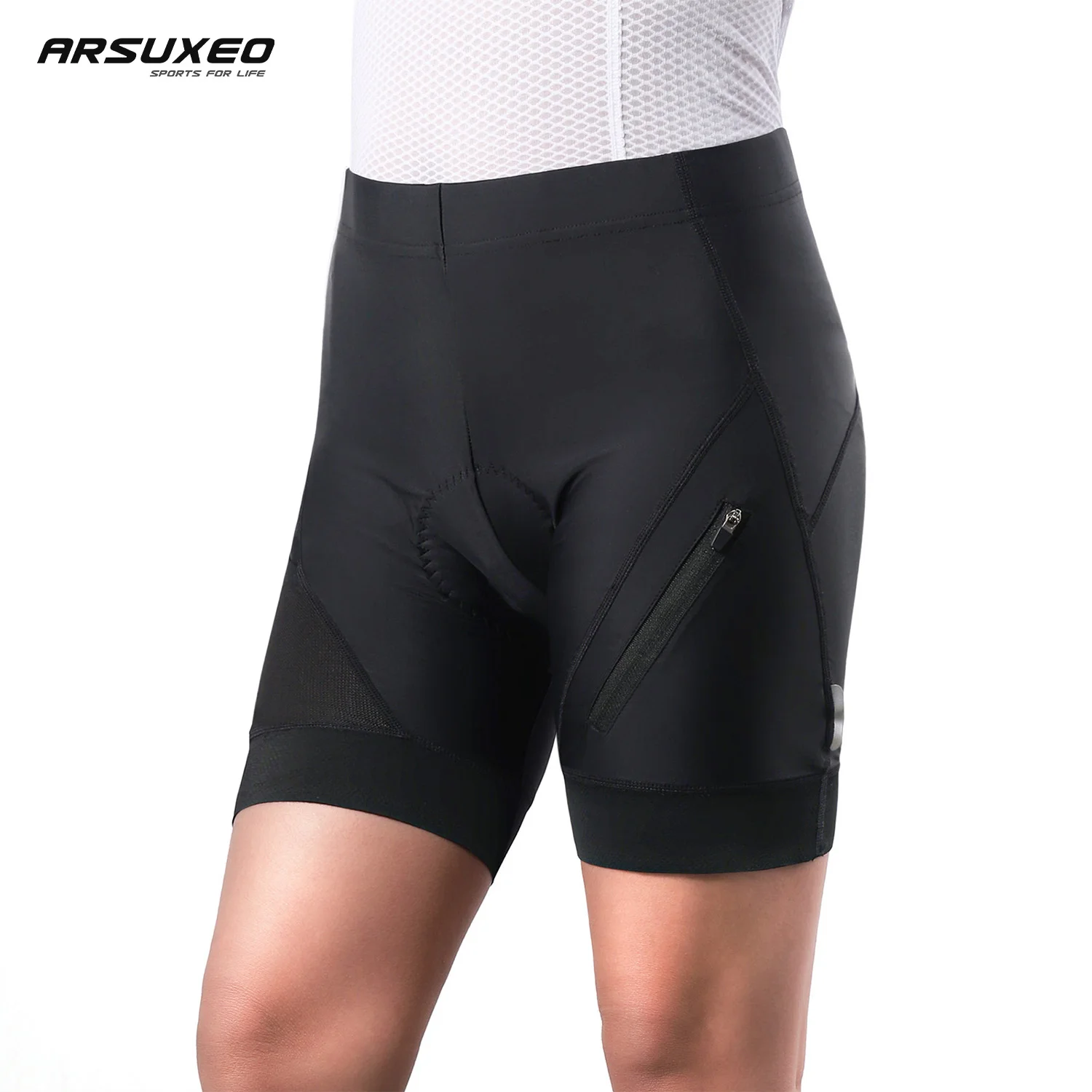 ARSUXEO Women's Cycling Shorts Padded Bicycle Compression Tight Road Mountain Shockproof Bike Underwear Riding Underpants U015