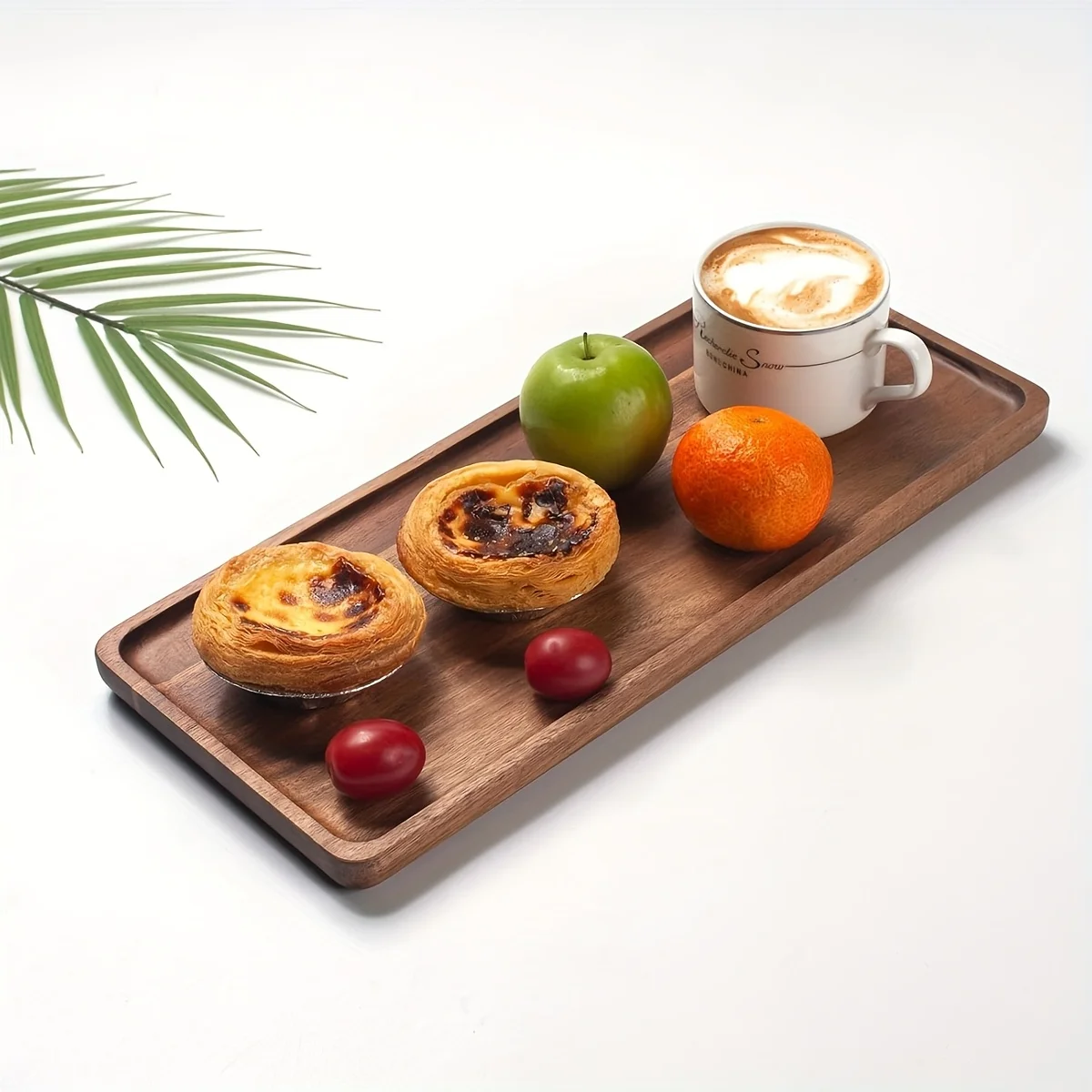 

F5 Walnut Wood Serving Trays Long Charcuterie Boards Wood Snack Platter Rectangular Cookie Appetizer Plates Serving Cheese Board