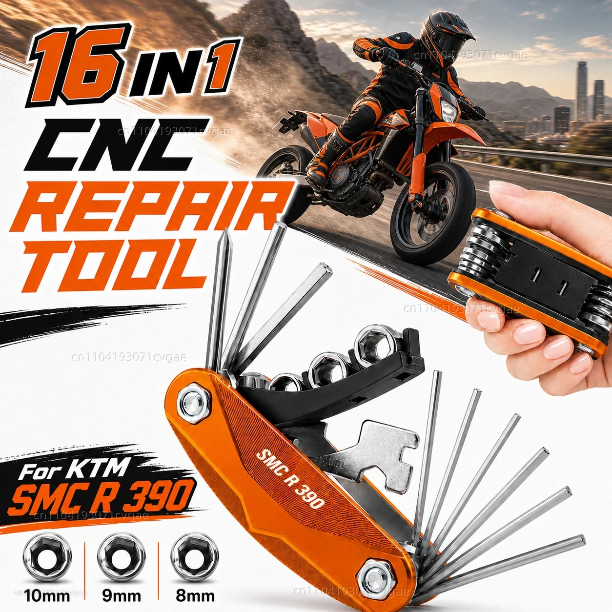 Für KTM 125 SMC R 390 SMC R 2025 2026 Motorrad-Werkzeugreparaturset Multifunktionaler Schraubendreher Schraubenschlüssel Sechskantschlüssel-Set Tragbares Fahrrad-Werkzeug