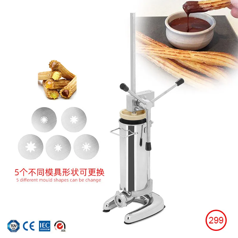 Commercial 3L Manual Spanish Churro Filler Latin Fruit Donut Filling Machine For Kitchen Restaurant