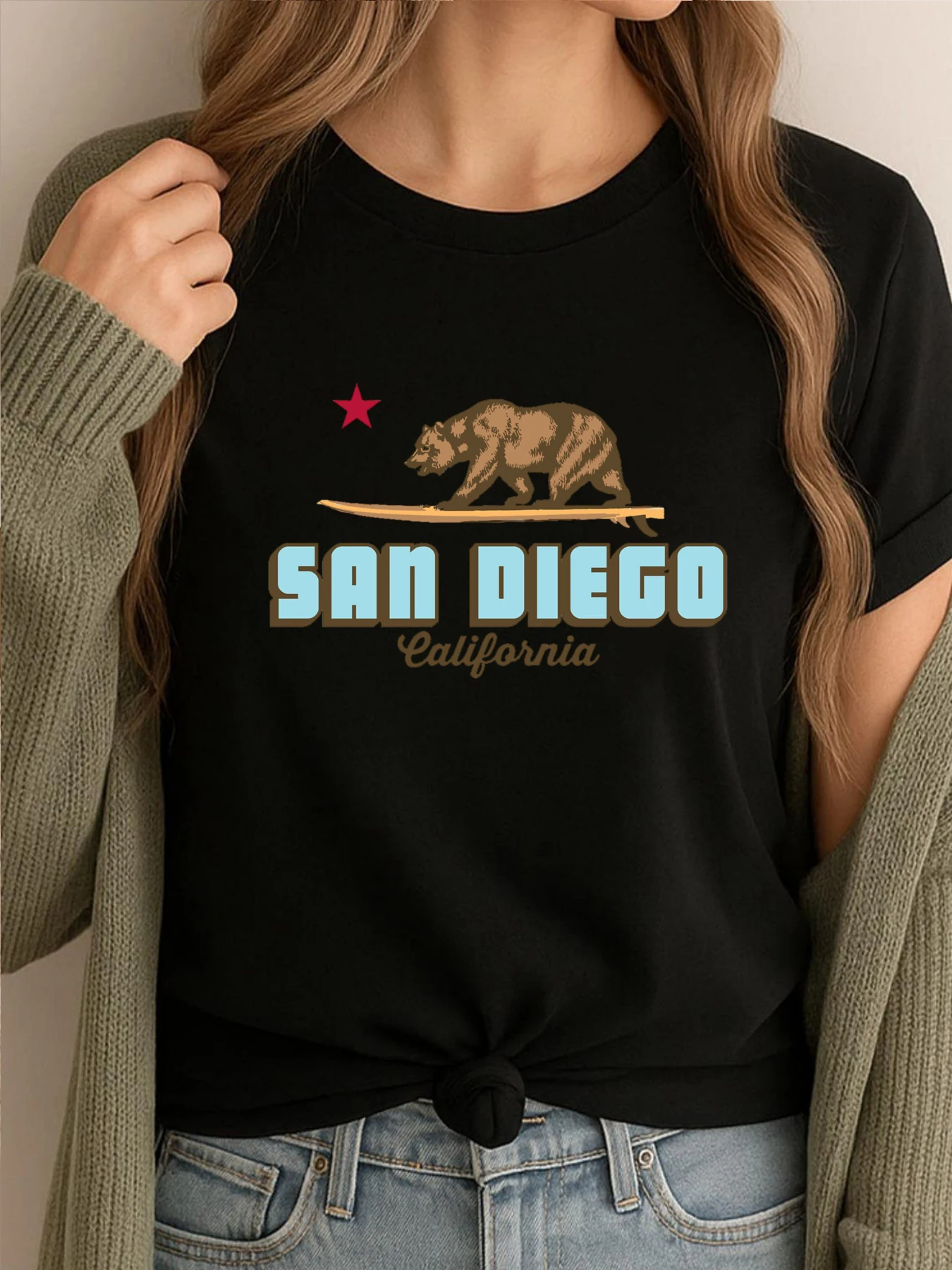 

San Diego California Plus Size Men Clothing Cotton Comfort Luxury Clothes Men Tops & Tees Chinese Style