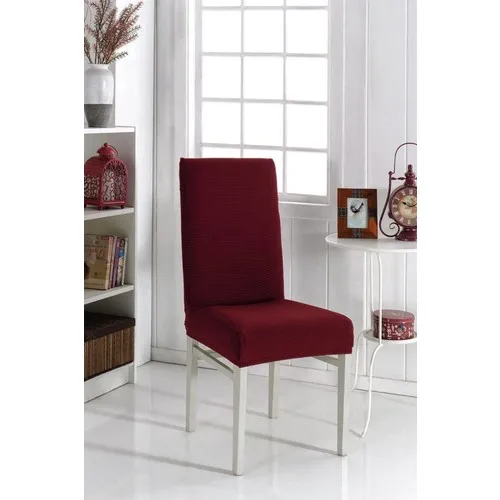 Nusret Slim Square Pattern Chair Cover Washable Lycra Flexible Wheel Chair ÖRTÜSÜ_BORDO _ in a PALLET