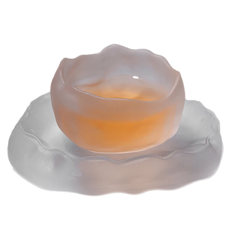 Xícaras de chá transparentes e congelados Kongfu Master Teacup Soju Glass, copo de vinho branco estilo japonês, 1pc