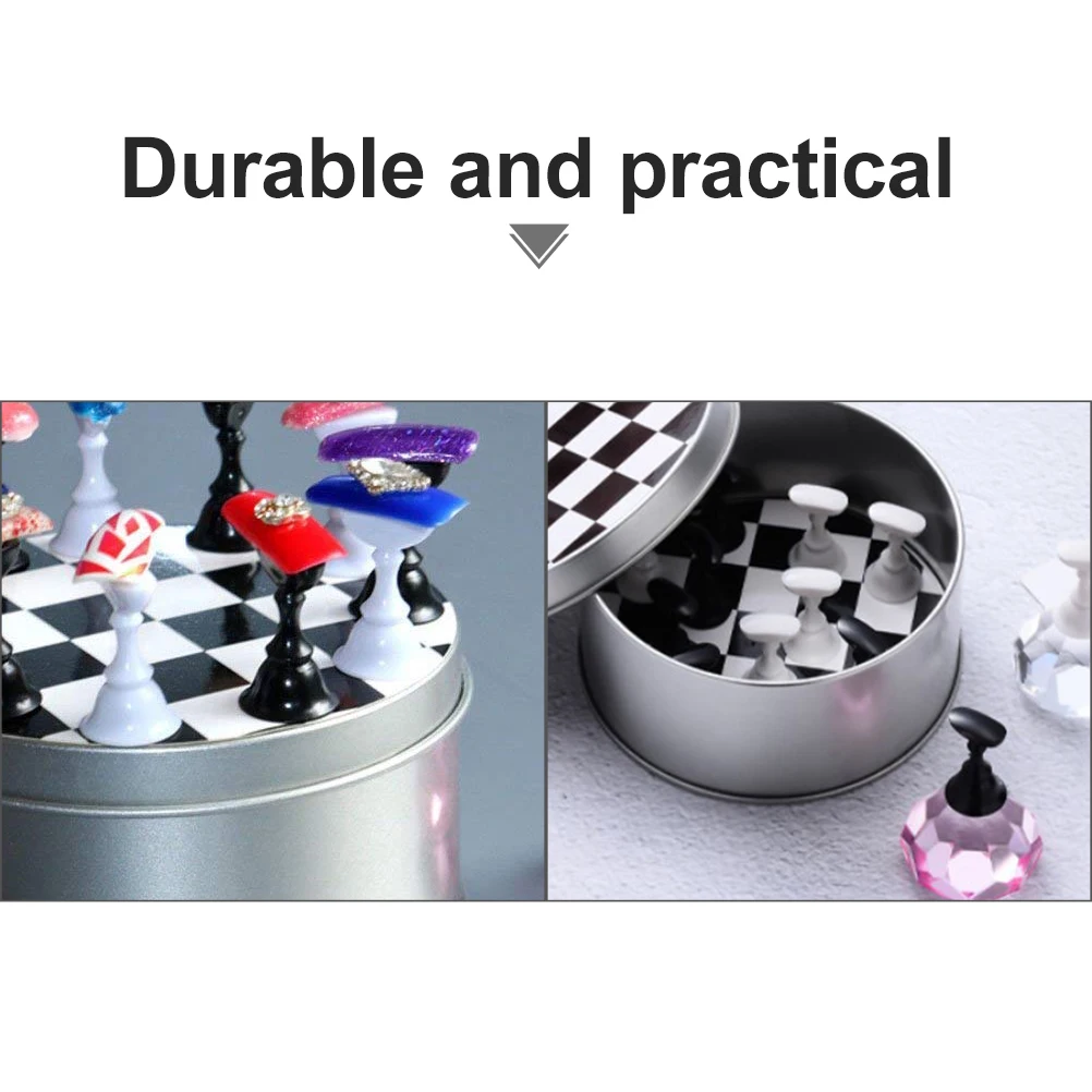 

1Set Rack Magnetic Base Reusable Manicure Stand Durable Nail Display Holder For Salon Home Use Nail Art Tool