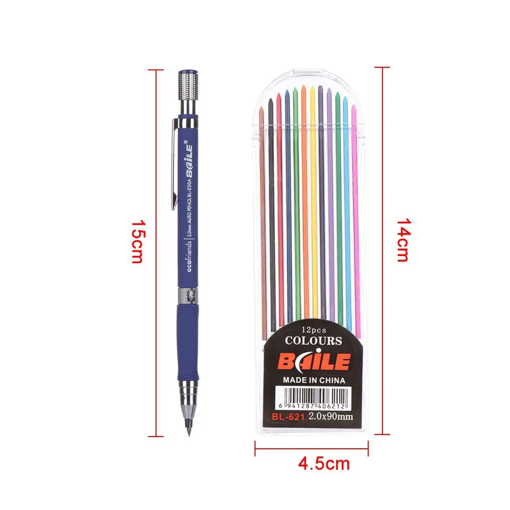 Multicolor Writing Tool Smooth Automatic Activity Pencils Mechanical Pencil Refill Lead