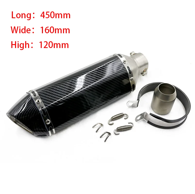 

51 mm Motorcycle Muffler Ak Exhaust Tail Section Muffler Suitable for Cb400 Ninja250 Mt09 Z800