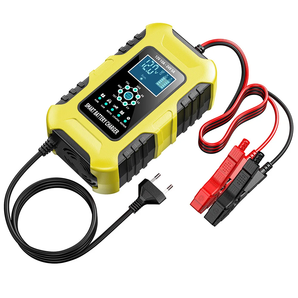 Nabíječky autobaterií FOXSUR 12V/10A 24V/5A Plně automatické AGM mokré inteligentní nabíječky baterií Přenosné nabíječky baterií s funkcí údržby - náhled 4