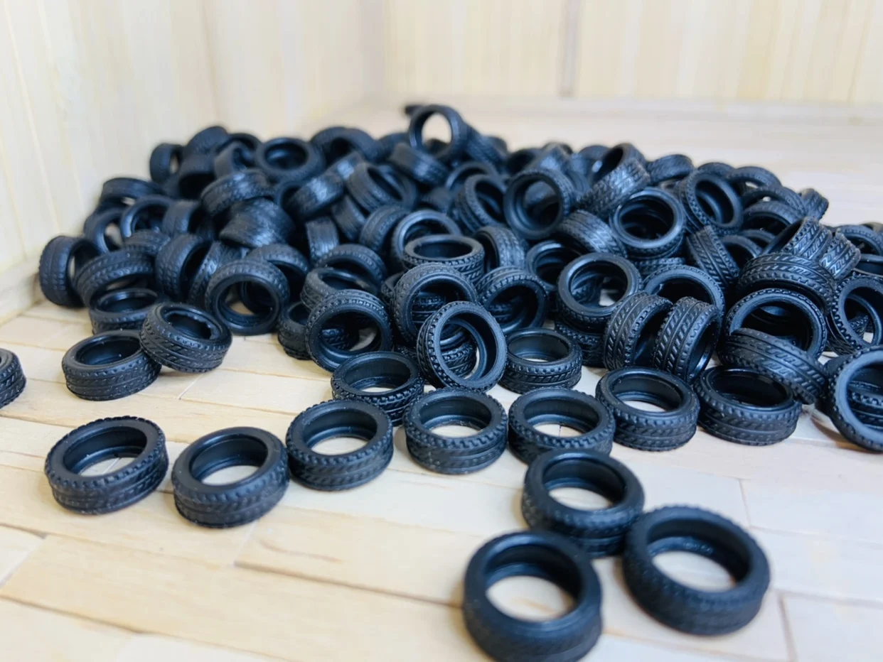 1/43 Simulation Tires Diameter 14mm Width 5mm Rubber Tire Skin Wheel Small DIY Spare Parts for 1:43 RC Car Vehicles