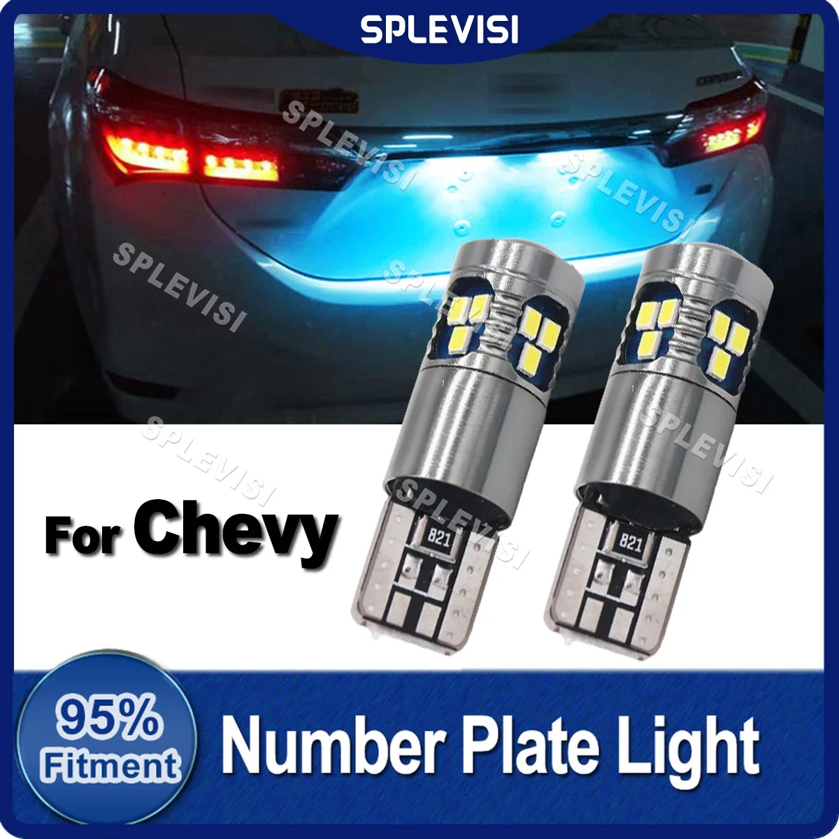 

2x T10 W5W 168 LED License Number Plate Light Bulbs For Chevy Chevrolet Impala Malibu Tahoe Equinox Traverse Cruze Colorado