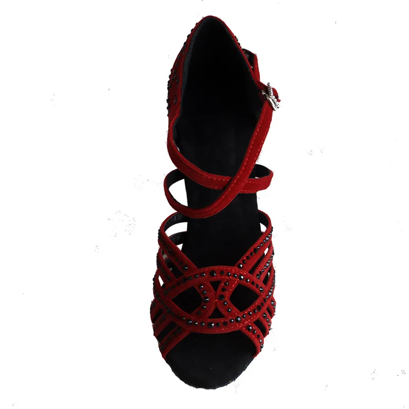 Zapatos de baile de Tango personalizados para mujer, zapatos de baile de Punta abierta, tacón alto, salón de baile de salón de interior, zapatos latinos modernos para damas y niñas