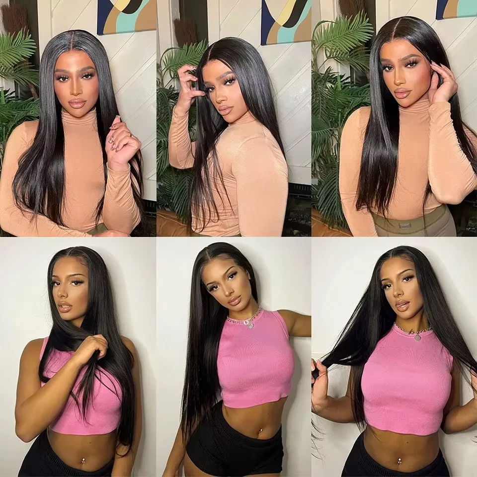 Cabelo Humano Peruano Liso Cru, 3 ou 4 Pacotes, 28-30 Polegadas, Extensões de Cabelo Virgem Remy para Mulheres, Pacotes para Costurar e Aplicar Rapidamente