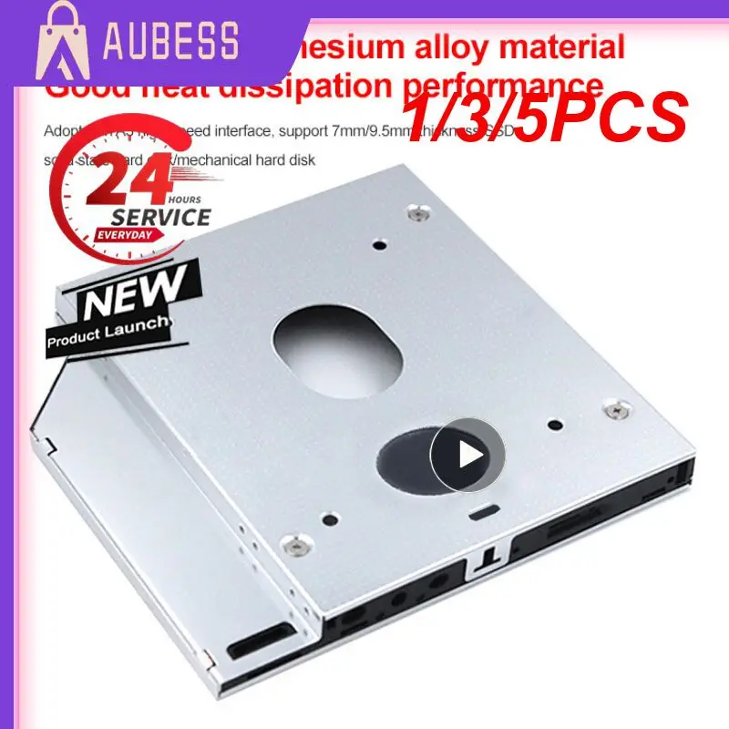 

1/3/5PCS 2nd HDD Caddy Hard Disk Drive 9.5mm 12.7mm Aluminium Alloy Case for 2.5" SSD Case Hard Disk Bracket SATA III 3.0 for