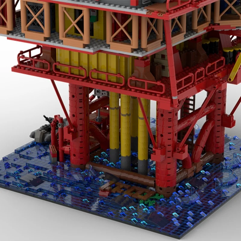 6388 Uds. MOC óxido pequeño Oilrig modelo de bloques de construcción juguete arquitectura montar DIY ladrillo creativo regalos de navidad niños