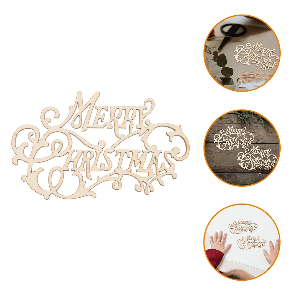 

10Pcs Merry Christmas Wood Signs Unfinished DIY Wooden Hanging Ornaments Blank Graffiti Chips Merry Christmas Unfinished Sign