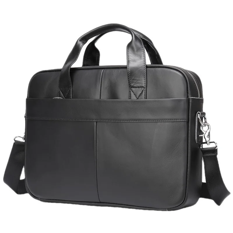 Malas de couro genuíno dos homens, alta capacidade, escritório, masculino, ombro Messenger Bag, 15 "Laptop Bag, Business Man Handbags