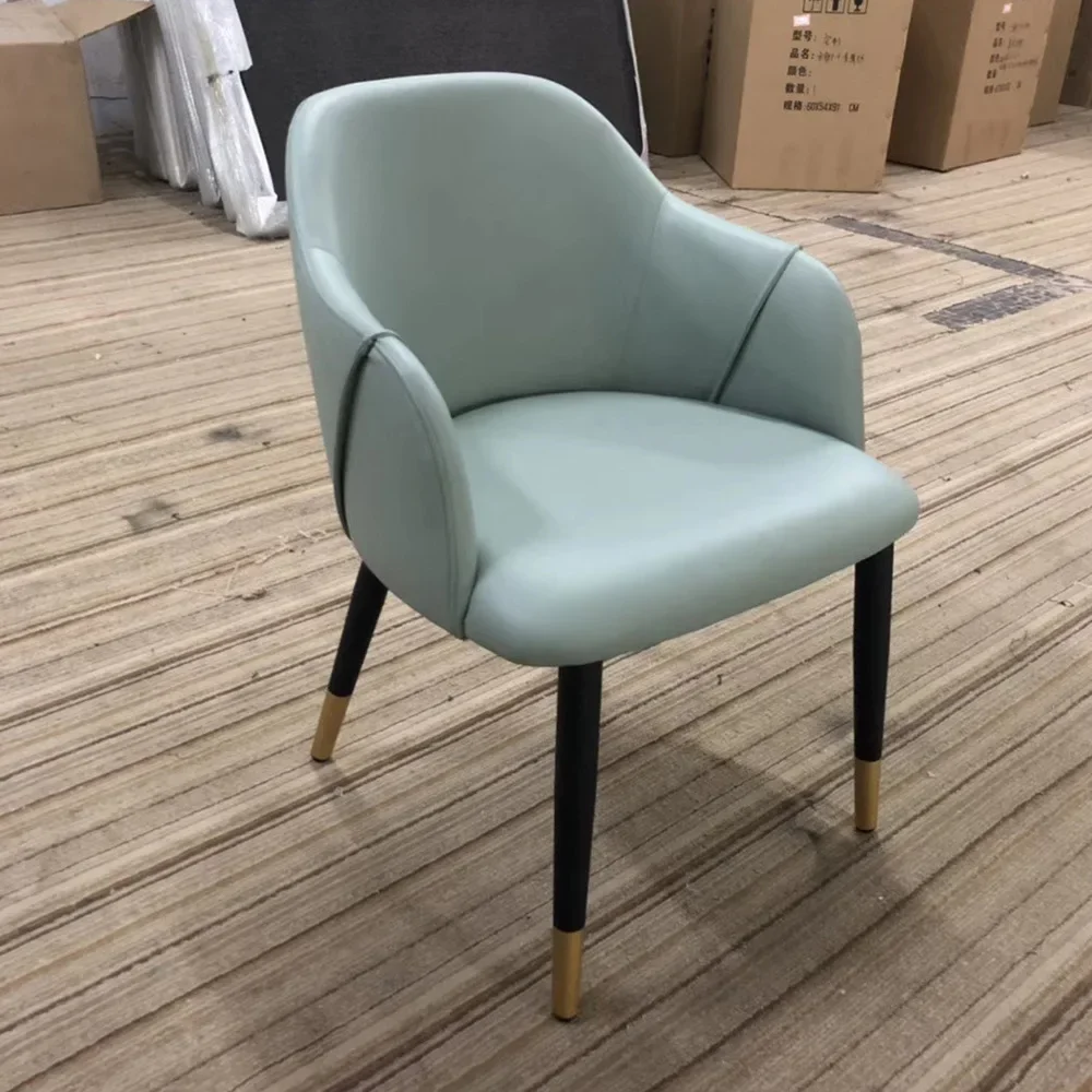 Light Luxury Chair Hotel Banquet Reception Negotiation Leisure Armrest Chair Coffee Shop Restaurant Solid Wood Dining Chair