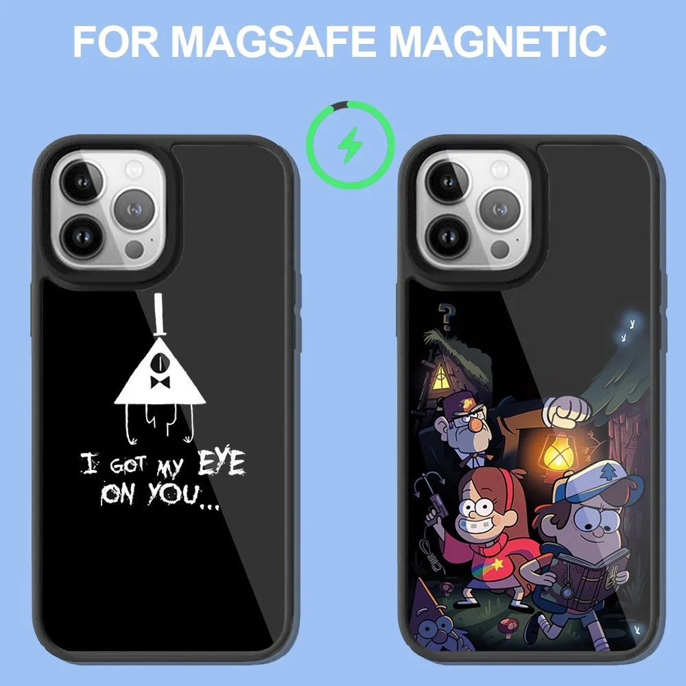 Gravity Falls Phone Case For iPhone 14 13 12 11 15 Pro Max Plus Mini Magsafe Wireless Charge Cover