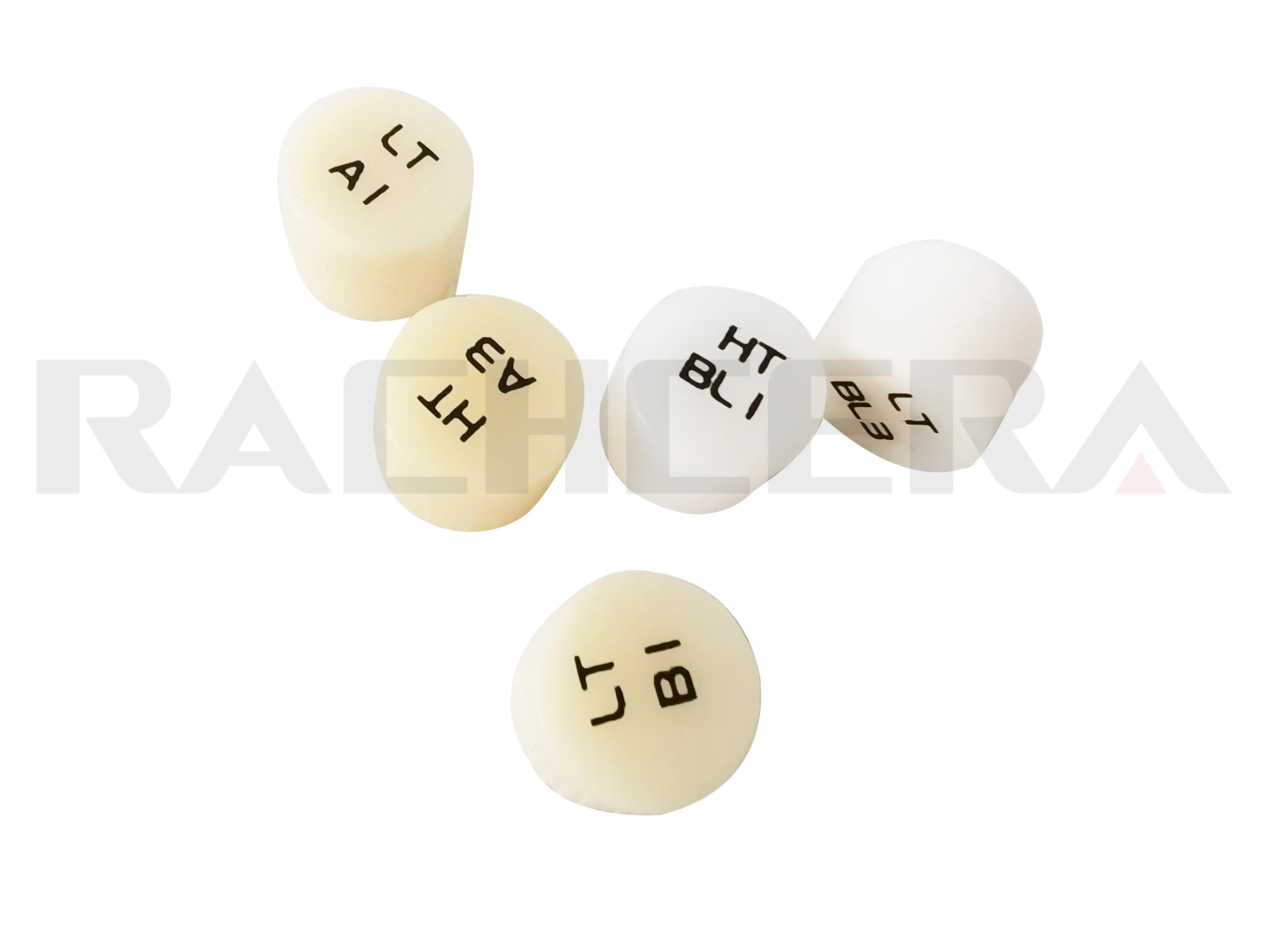 Dental Rachcera Press Lithium Disilicate Ingots For Dental Lab Pressing 5Pcs/Box Inlays Veneers Crowns