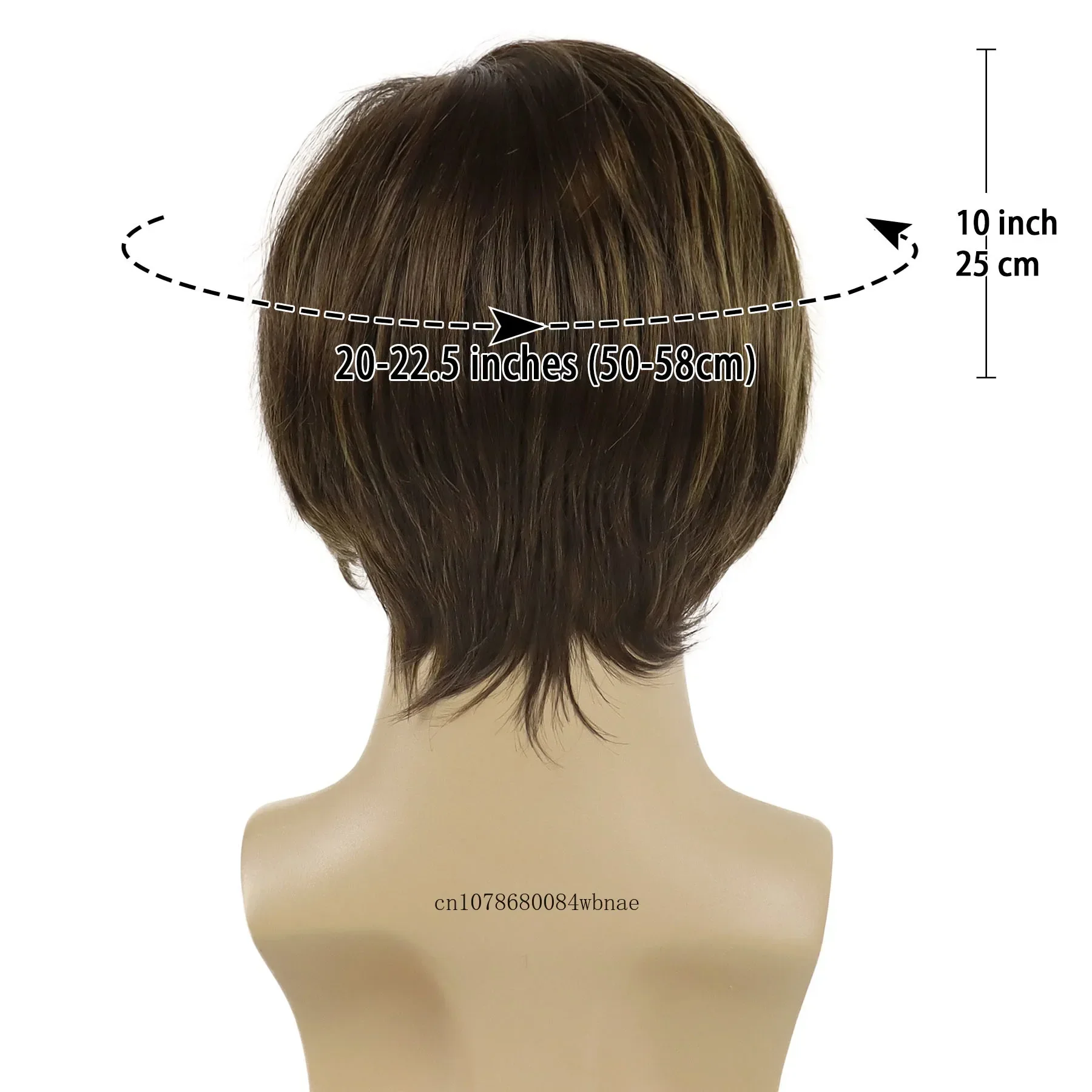 짧은 갈색 가발 합성 머리 직선 가발 사이드 뱅 포함 남성용 소년 자연스러워 보이는 일상 캐주얼 코스프레 내열성