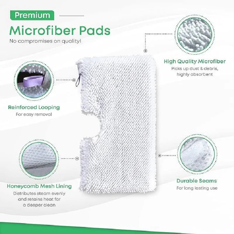 1pc Pocket Steam Mop pad Cleaning Pads for Shark Steam Pocket Mop Steamer Replacement Pads Microfiber Cloths 32*18CM