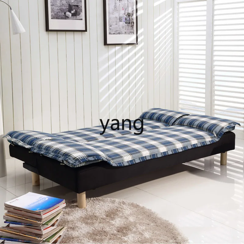 Yjq Simple and Modern Fabric Craft Sofa Bed Living Room Apartment Multi-Functional Small Apartment Foldable Dual-Use