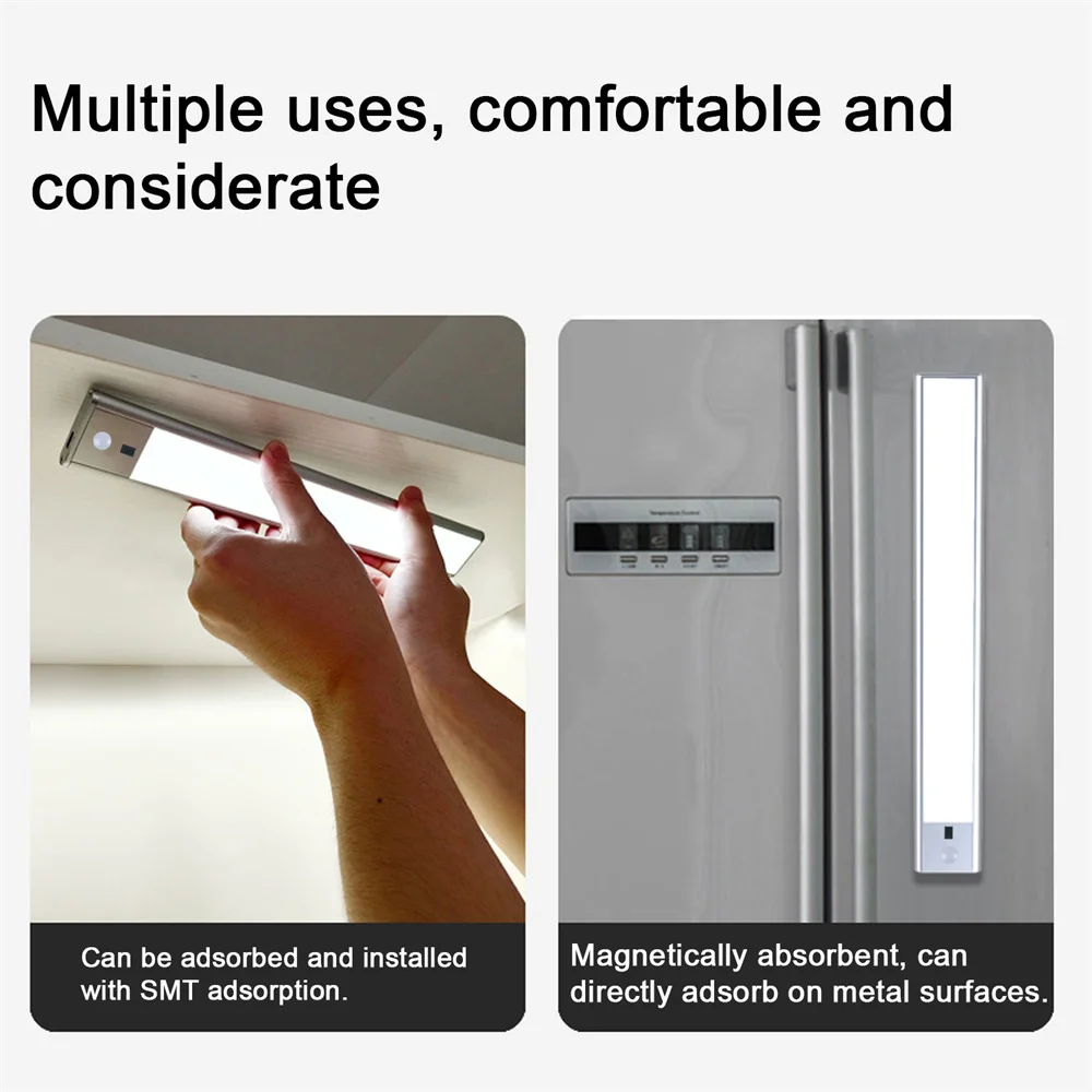 Wiscolor Sensor Cabinet Light Wireless LED Night Light USB Rechargeable PIR Motion Table Lamp For Kitchen Cabinet Wardrobe Lamp