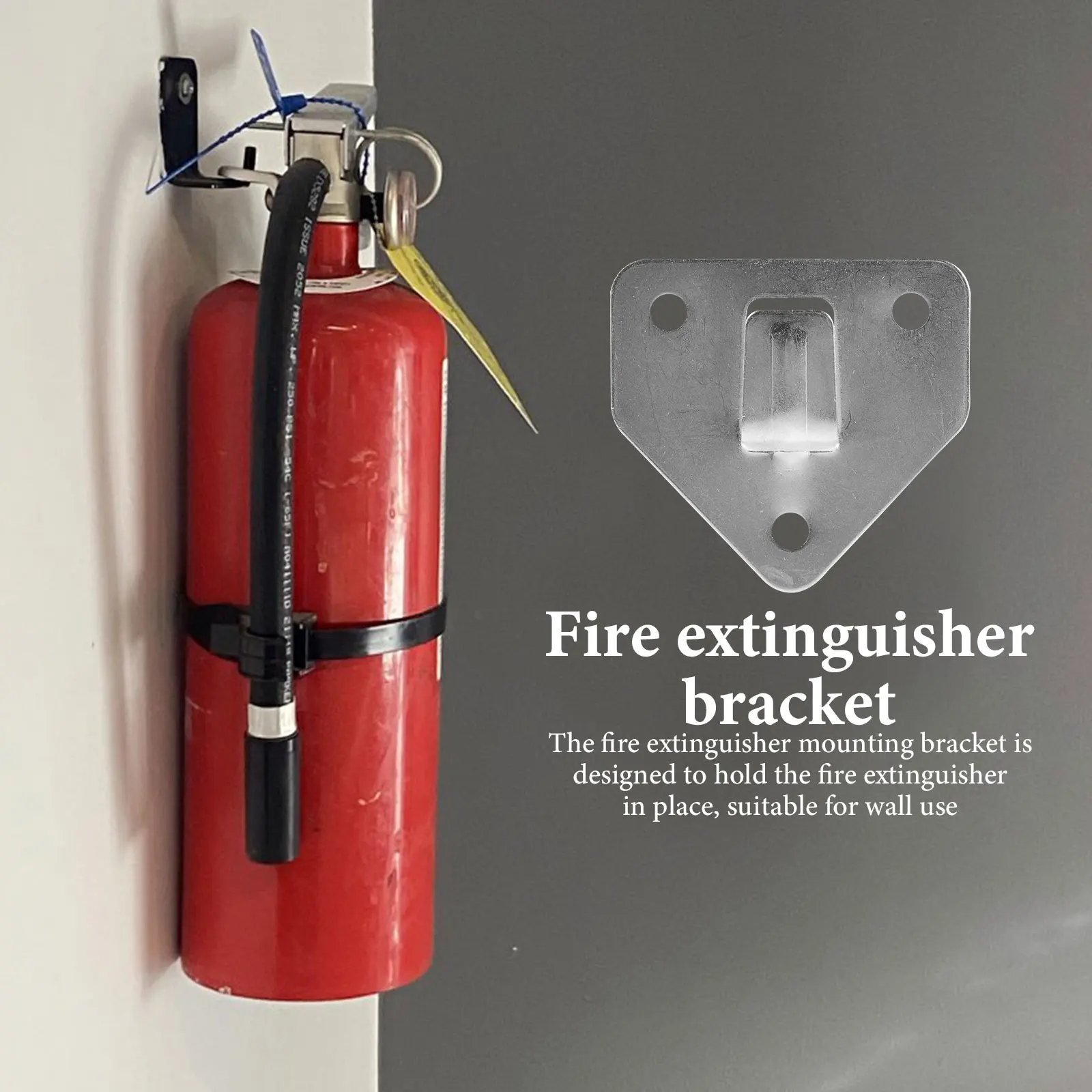

8 pcs Wall Hook Brackets Fire Extinguisher Mounting Durable Metal Easy Install Safe Stable Holder Wall Use Hardware